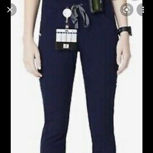 Figs Navy Kochi Skinny Scrub Pant